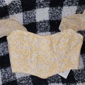 Hello Molly PICNIC DANCE CROP YELLOW